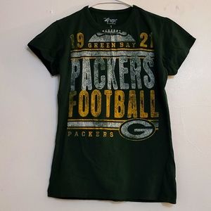 Women's Packers Distressed Graphic Tee G-III 4her by Carl Banks (Small)